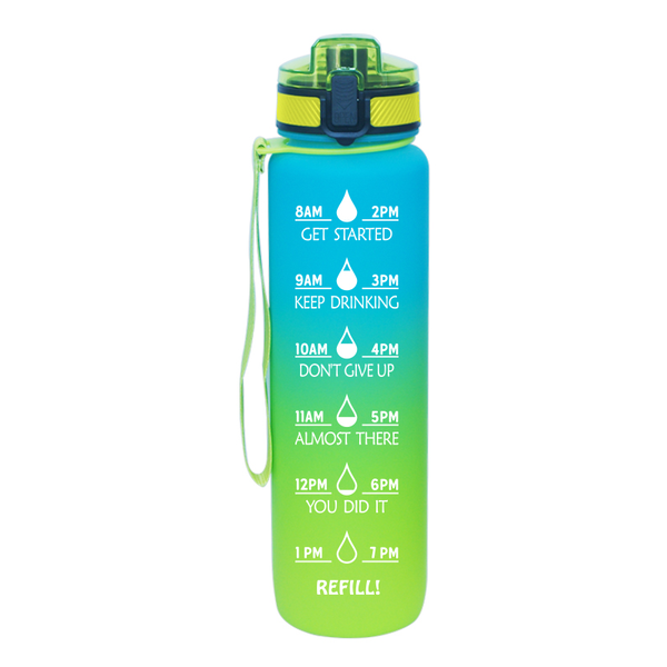 Blue - Green Leak Proof Water Bottle 1L