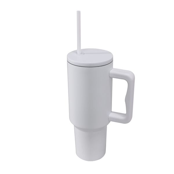1.2 L S. Steel Leak Proof Insulated Travel Mug with Metal Lid &amp; Straw