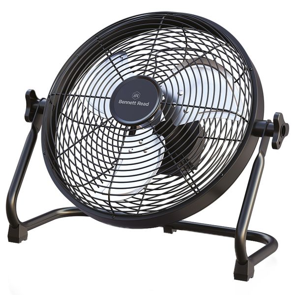 Bennett Read 30cm 4400mAh Lithium-ion Rechargeable Floor Fan - Black