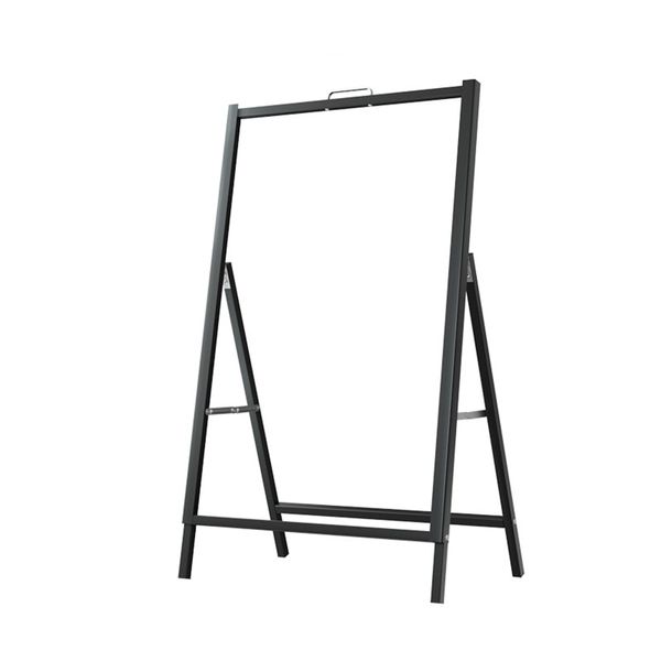 Outdoor A-frame street sign, featuring a sturdy foldable metal frame