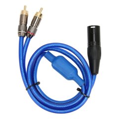3.3ft Stereo XLR 3Pin to 2 X Phono RCA Plug Adapter Y Splitter Cable for TV