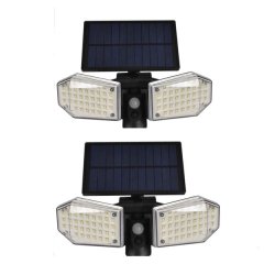 Solar Wall Spot Light With Motion Sensor - 2 Pack