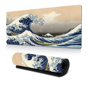 Upgraded Large Size Anti-Slip Kanagawa Wave Gaming Mouse Pad Desk Mat