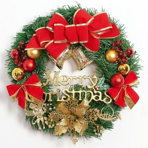 Christmas Wreath For Front Door With Artificial Branches Decorations
