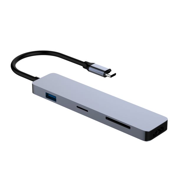 USB C 7-1 Hub with Cable - CW08