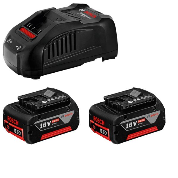 Bosch - Starter Set / 2 x Batteries 5.0Ah and 1 x Quick Charger
