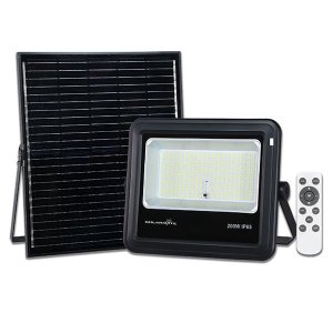 SolarMate 200-Watt Security Flood Light With Remote Control - Black
