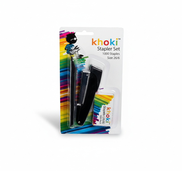Khoki Metal Stapler Set with Staples for Office and School Use - 2 Pack