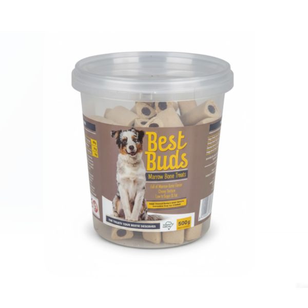 Marrow Bone Dog Treats - Soft &amp; Chewy Training Snacks - 500g Tub