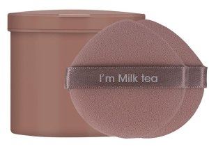 Container of Tear drop Shaped Dual Wet Dry Makeup Sponge