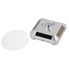 Silver Solar Turntable - LED Jewelry Phone Stand