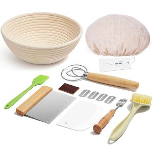 Chenshia Rattan Sourdough Starter Kit Bread Proofing Set Baking Supplies