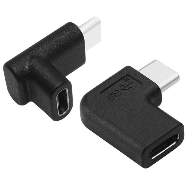 90 Degree USB C Male to Female Adapter,Type-C Extension Adapter