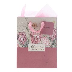 Medium Gift Bag with Gift Tag - Genade in Oorvloed, Fynbos