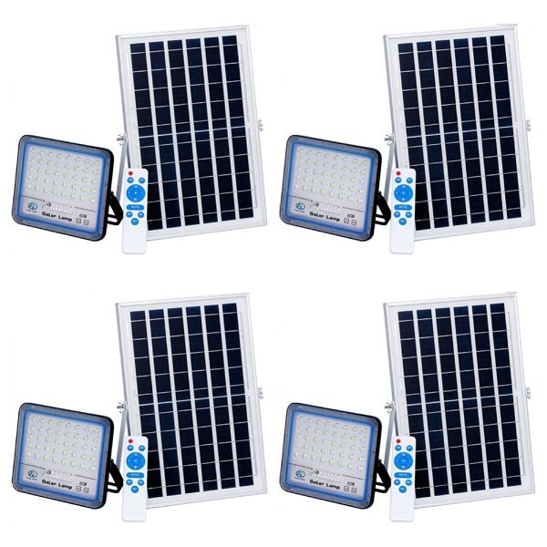 Outdoor IP66 Solar Flood Spot Light Strobe -200W - 4 Pack