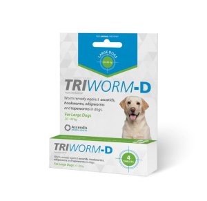 TRIWORM-D Worming Remedy in Large Dogs (4 tablets) 20-40kg