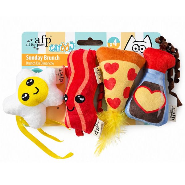 All For Paws Sunday Brunch Catnip Toy Set for Cats
