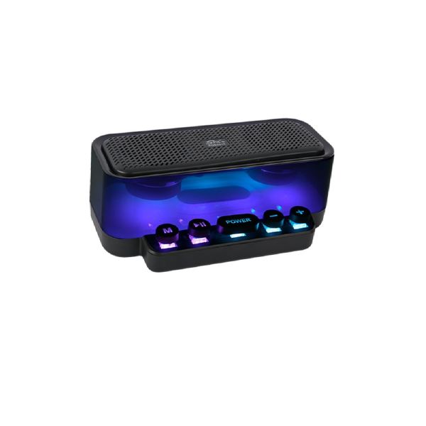 ZQS3216 Portable Bluetooth Party Speaker with LED RGB Light Show - Black