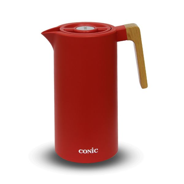 Conic 1.0 Liter Vacuum Flask - Red