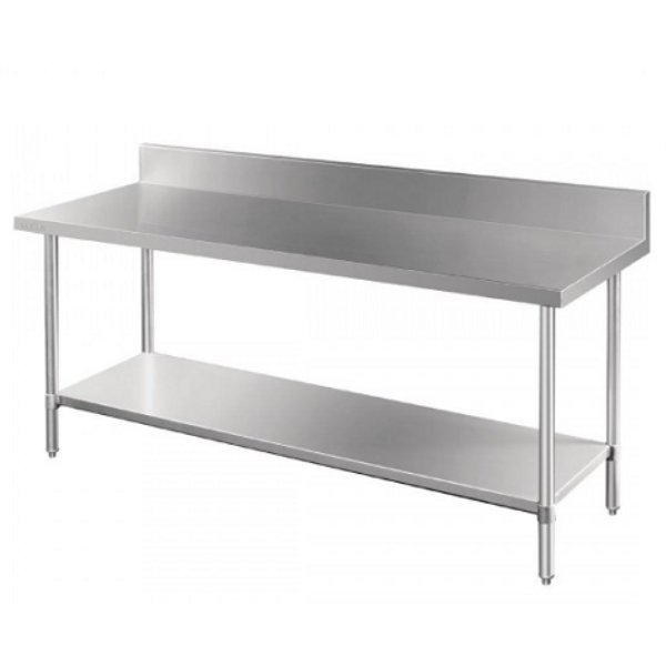 Stainless Steel Splash back Work Table with undershelf only