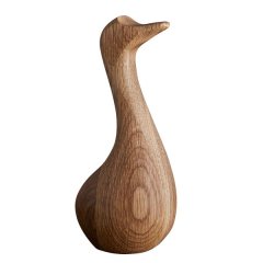 VAGNBYS Decorative Wooden Sculpture - The Ugly Duckling Oak 20cm