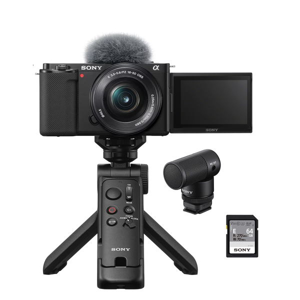 Sony Alpha ZV-E10 Mirrorless Camera with 16-50mm II PZ Lens - Creator Kit