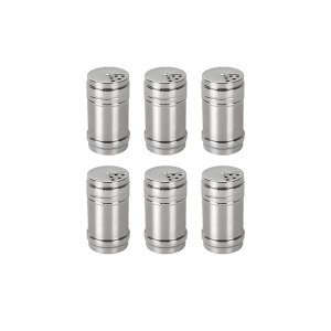 Stainless Steel Spice and Seasoning Shaker 200ml - 6 Pack
