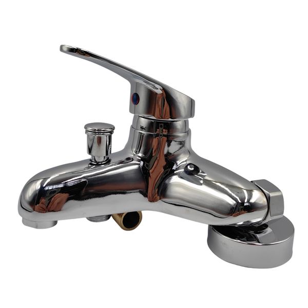 Chrome Plated Bathtub Faucet with Lever Handle