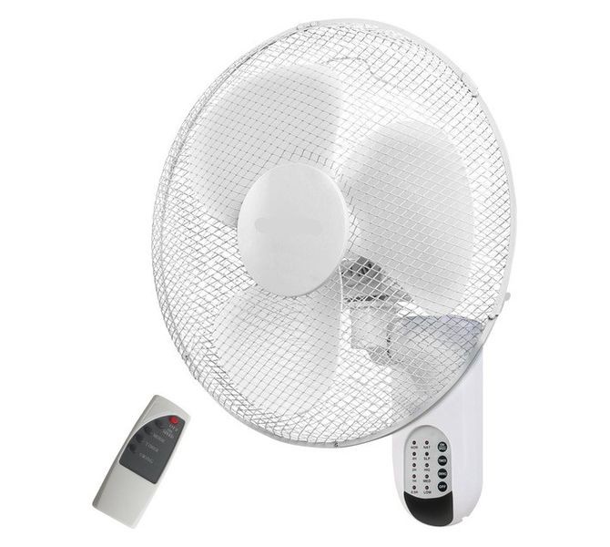 40 cm Remote Wall Fan: Space-Saving Cooling with 3-Speed Oscillation
