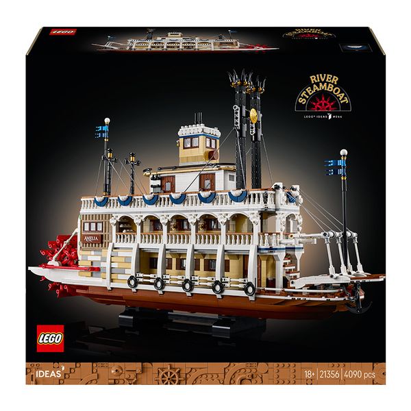 LEGO Ideas River Steamboat, Nautical Decor for the Home 21356
