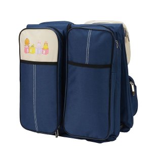 Portable Outdoor Infant Bed with Mosquito - Navy blue