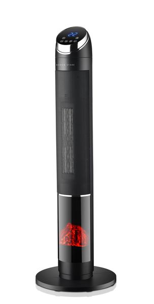 Boden Stark 2000W Digital Fireplace Tower Heater with LED Flame