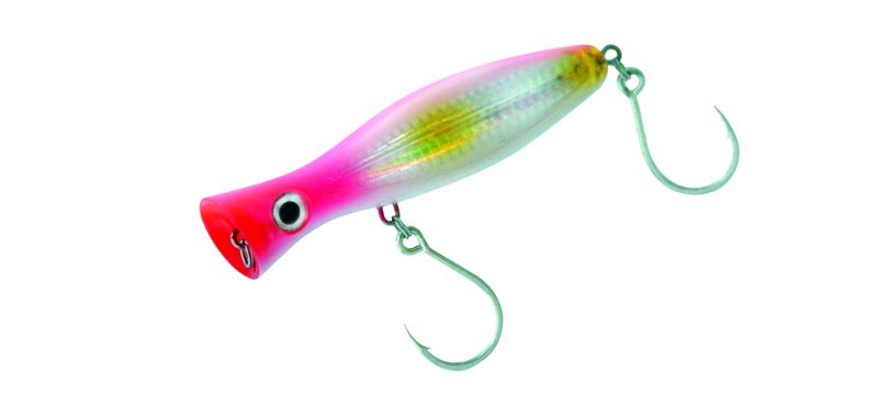 Rattler Fishing Popper Lure 16cm 88g Colour Pink &amp; White