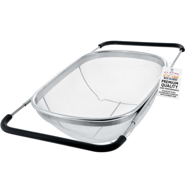 Collapsible Colander - Extendable Strainer Basket for Washing, Draining