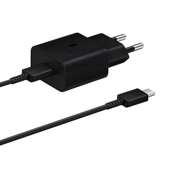 Samsung Original USB PD Type-C Fast Wall Charger 15W With Cable - Black