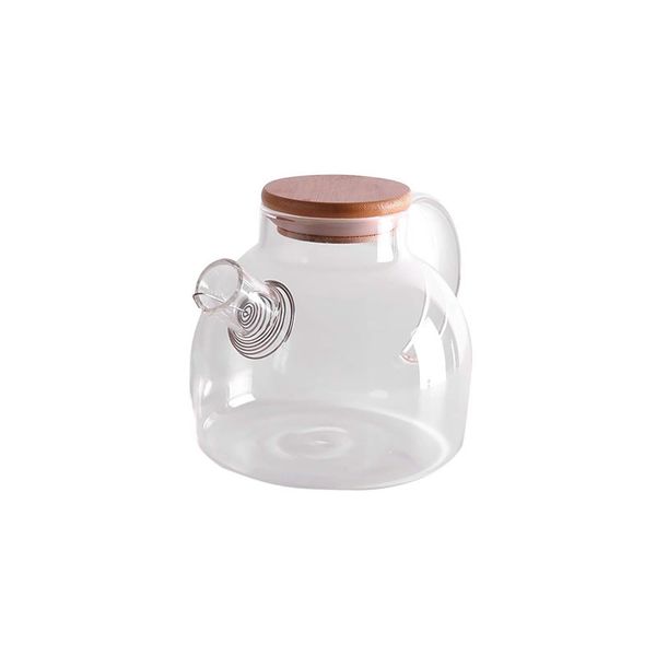 1000ml Glass Water Kettle With Bamboo Lid