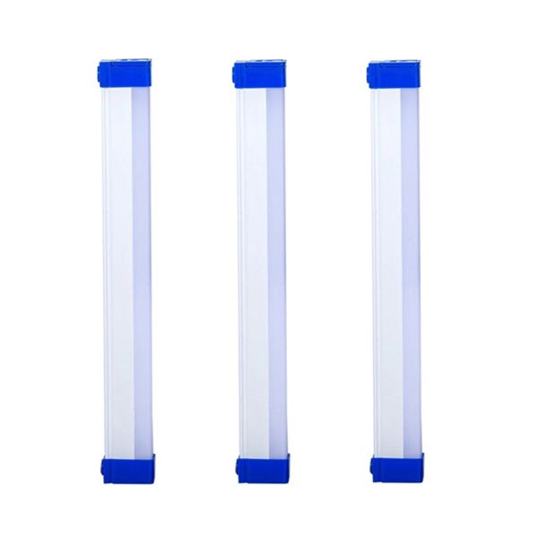 Pack of Three 30CM-60W Portable Rechargeable Emergency LED Tube Light