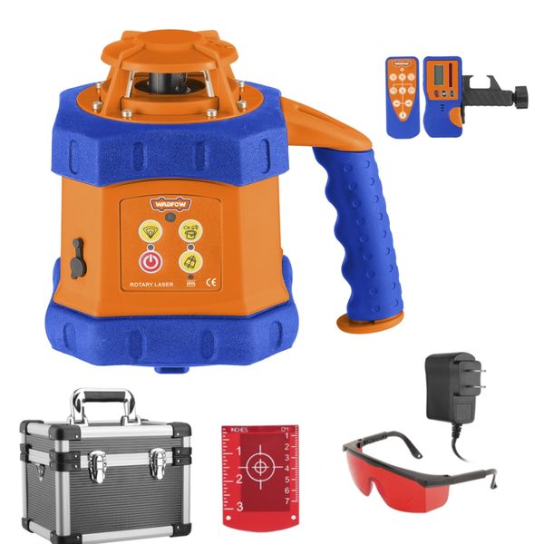 Wadfow - Rechargeable Self-Leveling Rotary Laser - 600m (Horizontal)