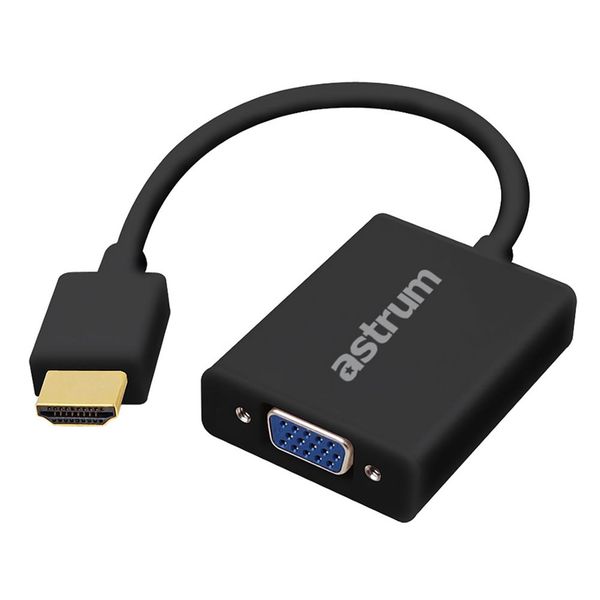 Astrum DA450 HDMI to VGA Adapter with Audio, Full HD 1080P, 3.5mm Micro USB