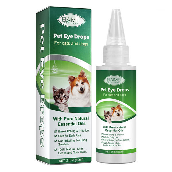 Pet Eye Drops for Cats and Dogs-With Pure Natural Essential Oils- 60ml