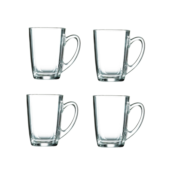 Tempered Clear New Morning Espresso Coffee Mug - Set Of 4