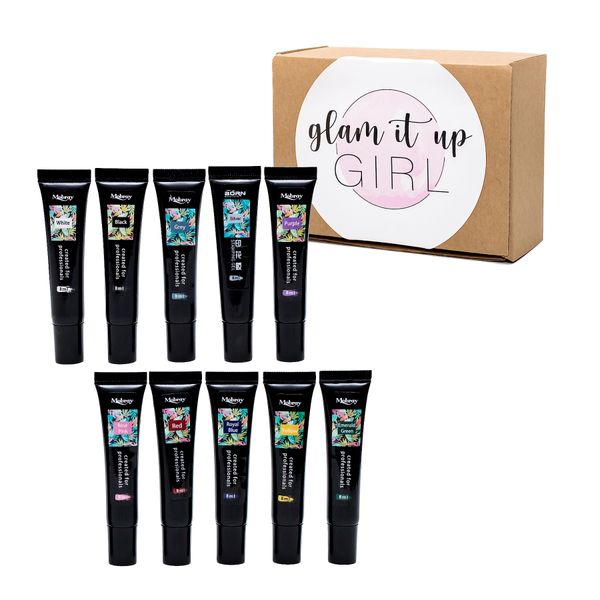 Glam It Up Girl/ Nail Art Stamping UV Gel - Set of 10