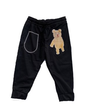 BQ Boys Black, White Cotton Loose Trouser