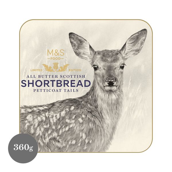M&amp;S All Butter Scottish Shortbread Petticoat Tails Fawn 360g