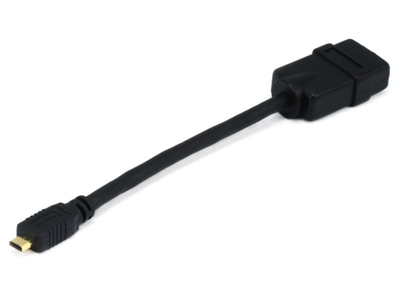 Monoprice Micro HDMI Male to HDMI Connector Female - Black (15cm)
