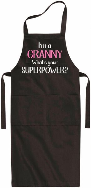 Qtees Africa I'm a Granny What's Your Superpower Apron