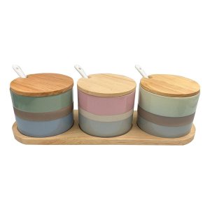 Blue Angel 10 Pieces Seasoning Creative Ceramic Kitchen Spice Jars