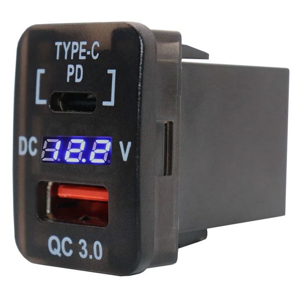 30x20Mm Car Usb Charger Qc3.0 Fast Charge with Pd Compatible with Toyota