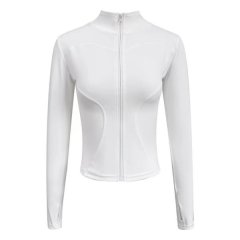 High Elastic Yoga Sports Jacket - White