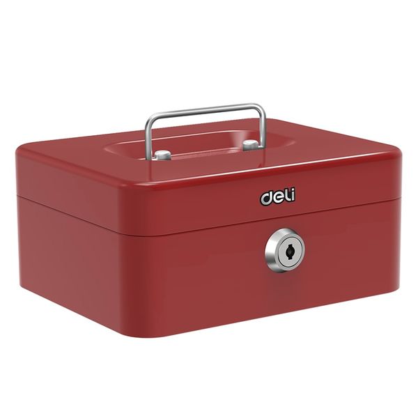 Deli Metal Cash Box 9x20x16cm